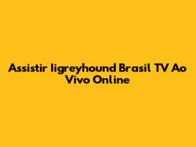Assistir Iigreyhound Brasil TV Ao Vivo Online